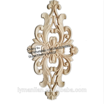 decorative hand carved wood onlays appliques carving for furniture